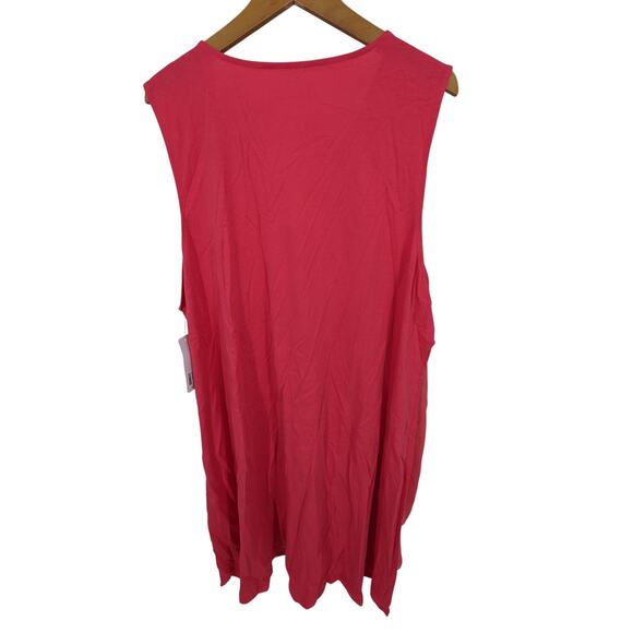 NWT Soft Surroundings Sleeveless Lipstick Pink Amalfi Dress Size 3X Summer Beach - Picture 3 of 7